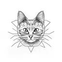 cat fingerprint tattoo design idea
