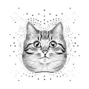 cat fingerprint tattoo design idea