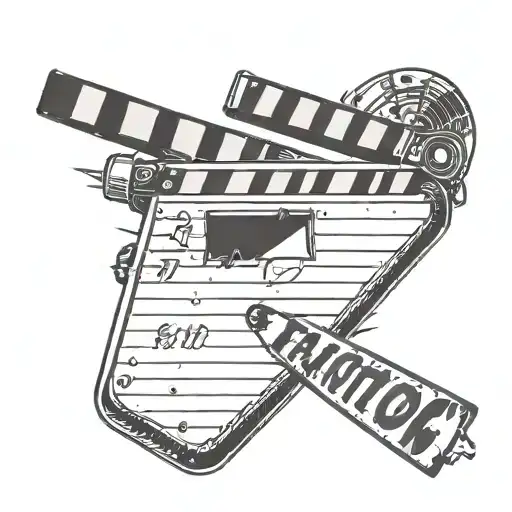 clapperboard tattoo design idea
