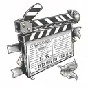 clapperboard tattoo design idea