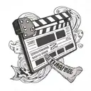 clapperboard tattoo design idea