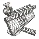 clapperboard tattoo design idea