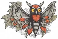 mothman  tattoo design idea