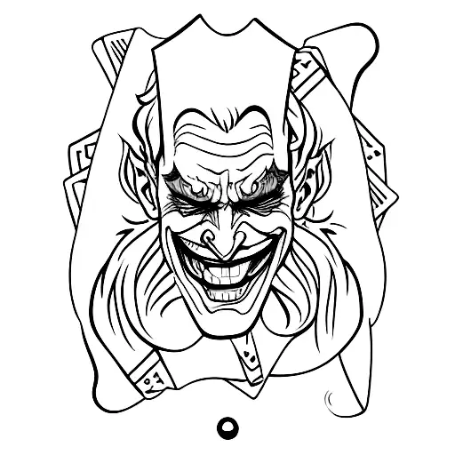 joker card tattoo design idea