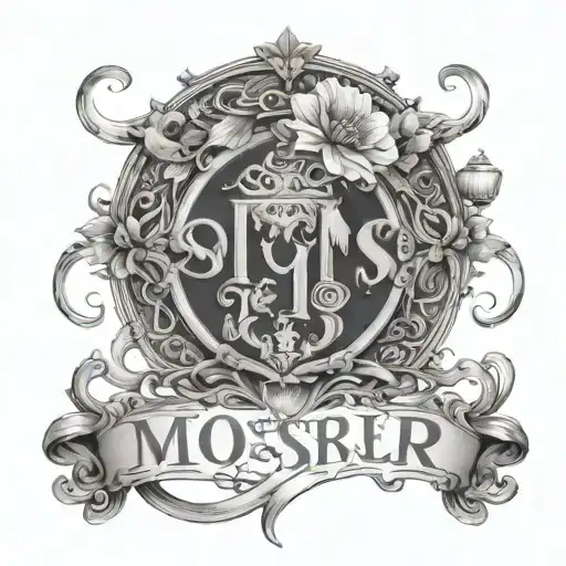 letras m o n s e r r a t h tattoo design idea