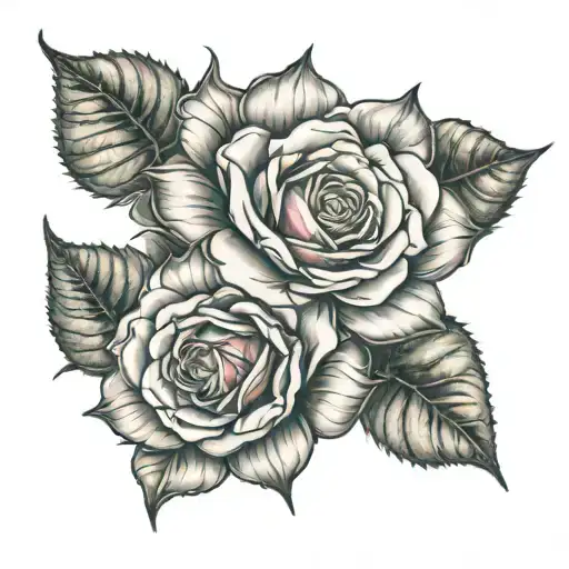 Mandela roses tattoo design idea