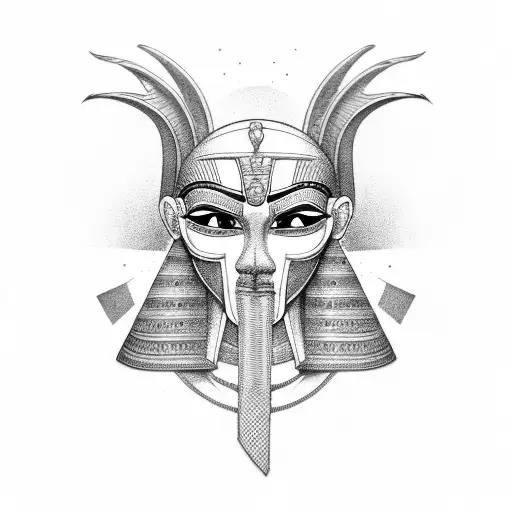 Ancient Egypt Old School Tattoo Classic Stock Vector (Royalty Free)  744024394 | Shutterstock
