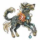 Leo patronus charm tattoo design idea