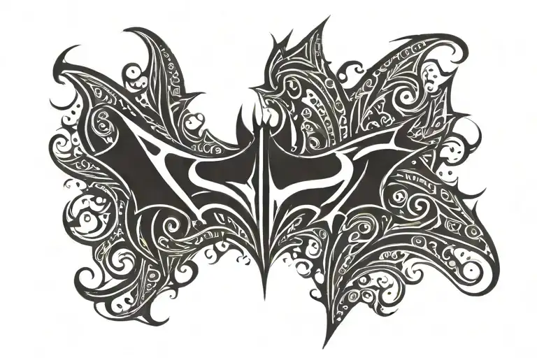 Batman logo only no Batman body or face made tattoo design idea
