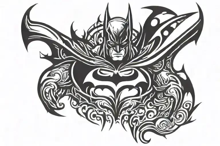 Batman logo only no Batman body or face made tattoo design idea