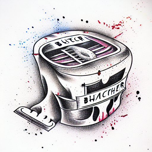 Butcher's cleaver tattoo design idea