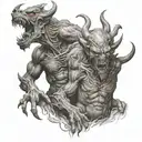 Demons crawling out of hell tattoo design idea