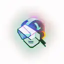 A computer engineer hacking into a virtual reality world with a sword in hand tattoo design idea