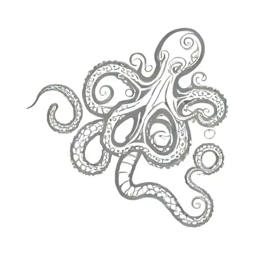 tentacle kraken mythical tattoo design idea