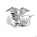 charizard Pokémon  tattoo design idea