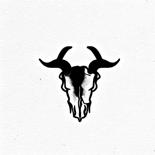 ram skull tattoo design idea