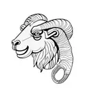 ram head tattoo design idea