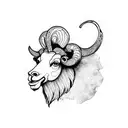 ram head tattoo design idea