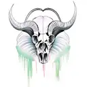 ram skull tattoo design idea