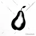 pear tattoo design idea