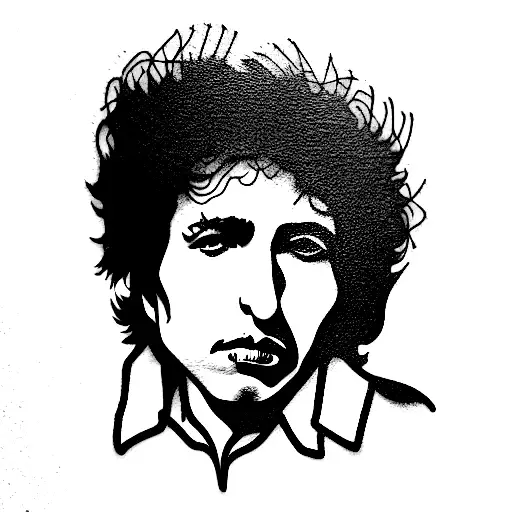 black and white bob dylan tattoo tattoo design idea