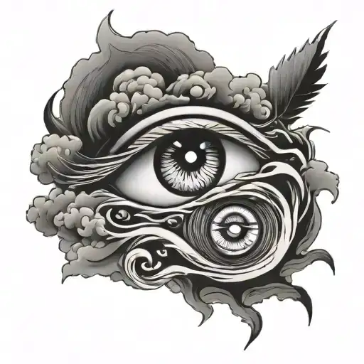 eye of the storm Japanese tattoo design idea