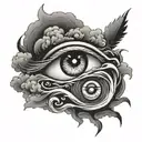 eye of the storm Japanese tattoo design idea