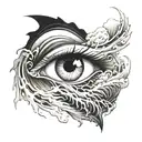 eye of the storm Japanese tattoo design idea