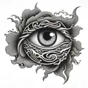 eye of the storm Japanese tattoo design idea