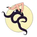 Kraken on a hand tattoo design idea