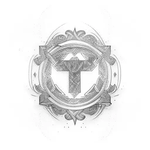 Blackwork "Cruz" Tattoo Idea - BlackInk AI