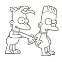 itchy and scratchy simpsons tattoo design idea