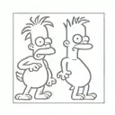 itchy and scratchy simpsons tattoo design idea