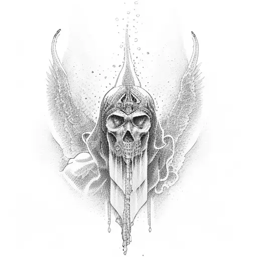 expendable faith water nudity tattoo design idea