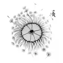Dandelion tattoo design idea