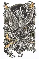phoenix bird tattoo design idea