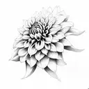dahlia flower tattoo design idea