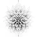 dahlia flower tattoo design idea