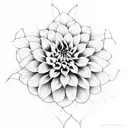 dahlia flower tattoo design idea