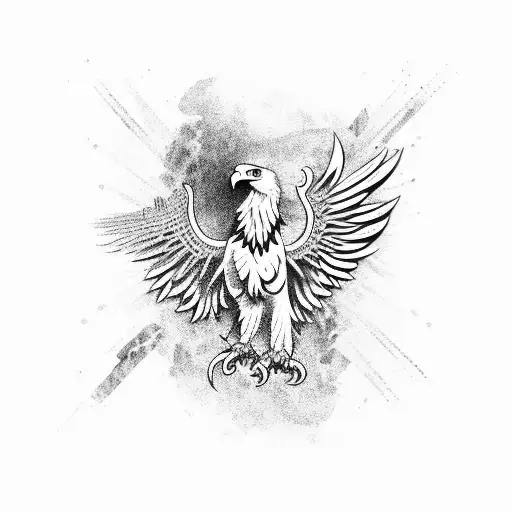 eagle fight snake tattoo design idea