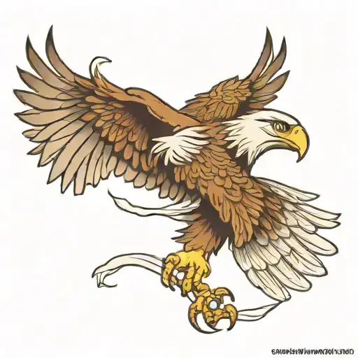 FLYING EAGLE tattoo design idea