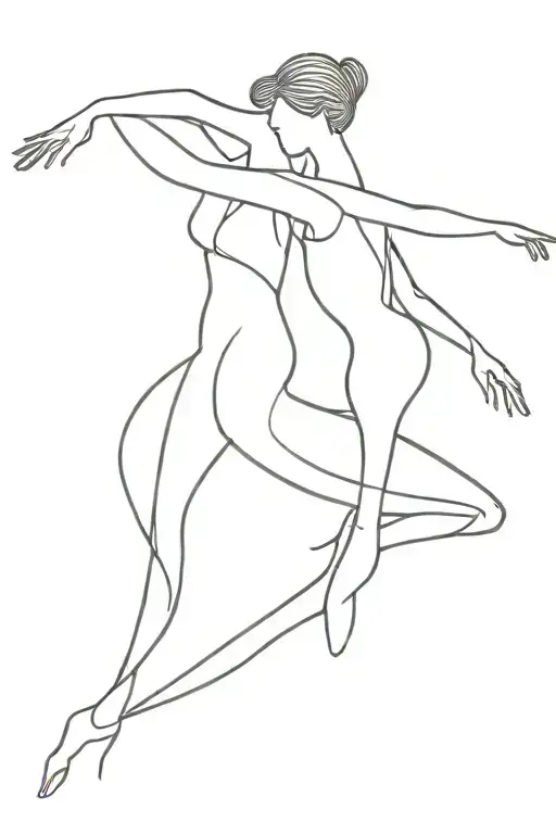dance movements tattoo design idea
