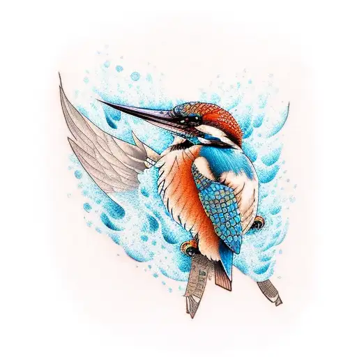 kingfisher tattoo by benmowles on DeviantArt