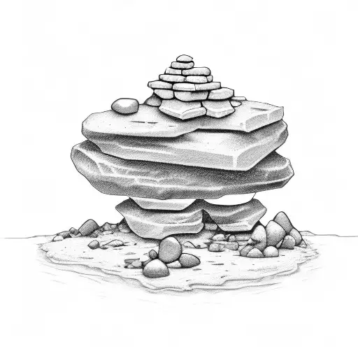 small pile of stones with the bible verse, hebrews 13:8 tattoo design idea