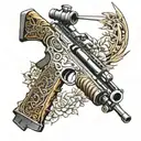 rifle tattoo design idea