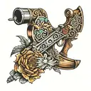 rifle tattoo design idea