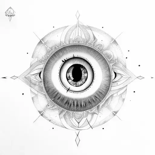 Evil eye, Navigation,Moon phases tattoo design idea