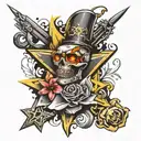 rockstar   t tattoo design idea