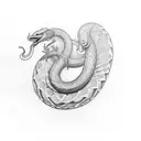 cobra geométrica tattoo design idea