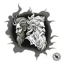 Zeus, hades, and Poseidon without face tattoo design idea